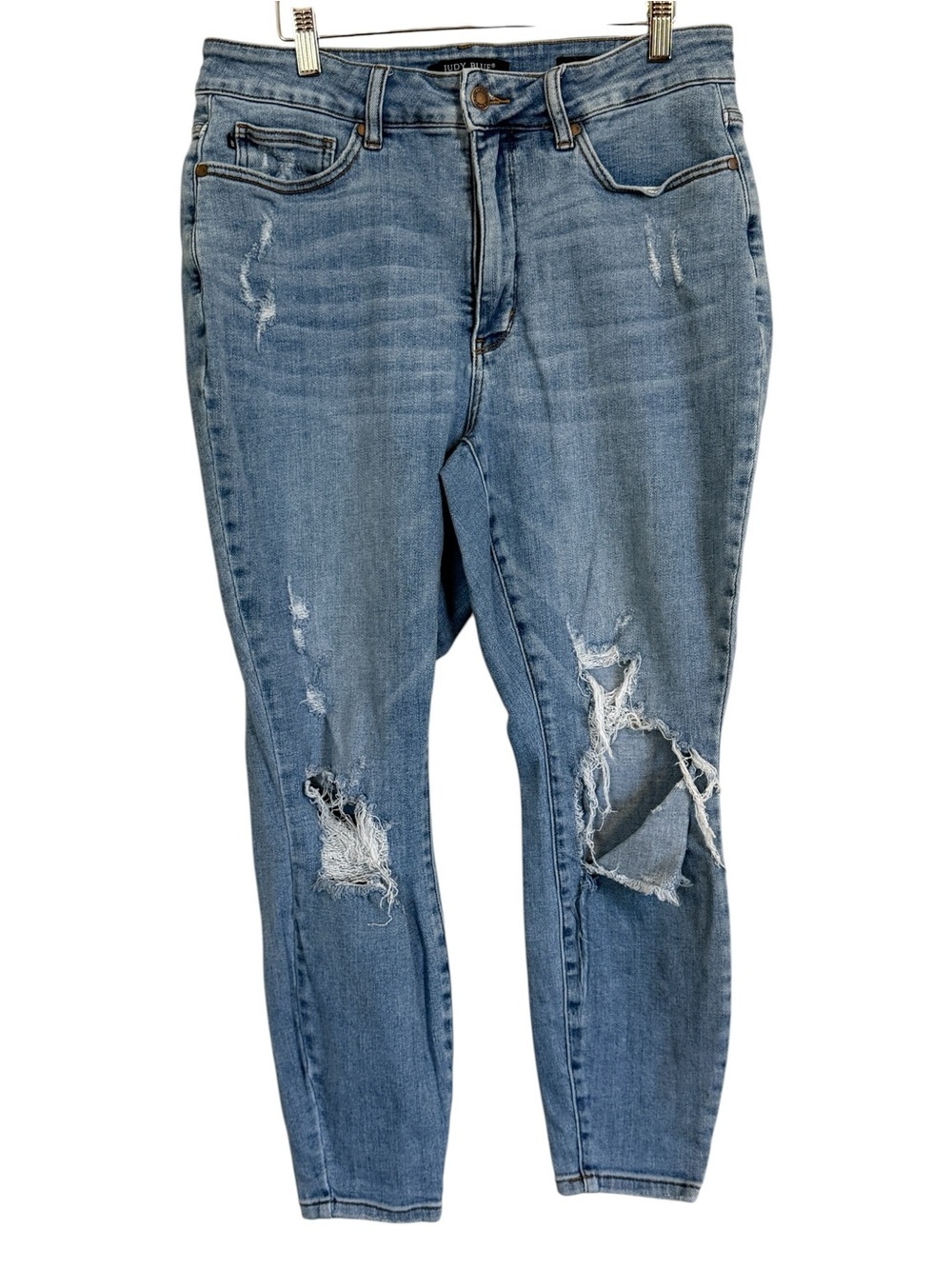 Judy Blue JB88426 Distressed Skinny Jeans Women’s Size 16W Light Wash Denim